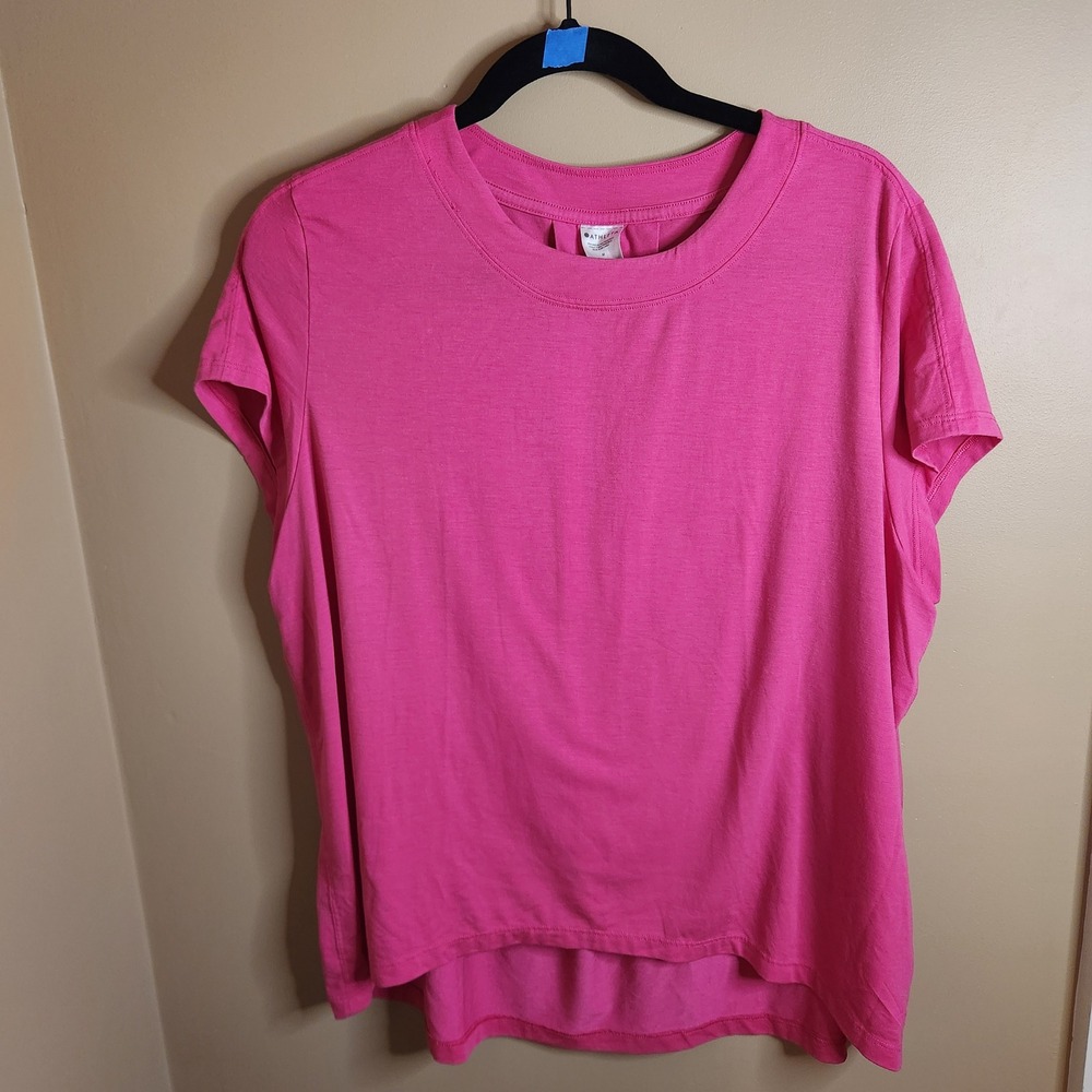 Athleta With Ease Tee Pink Size M